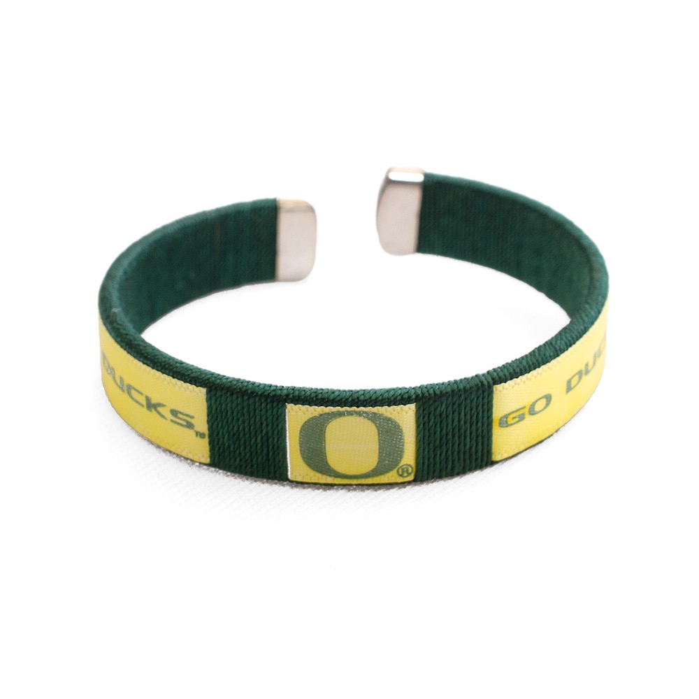 Classic Oregon O, Black, Bracelets, Accessories, Women, Jenkins, Woven Cloth, Go Ducks, 856033